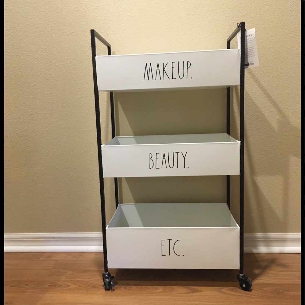 Rae Dunn  MAKEUP. BEAUTY. ETC organizer cart